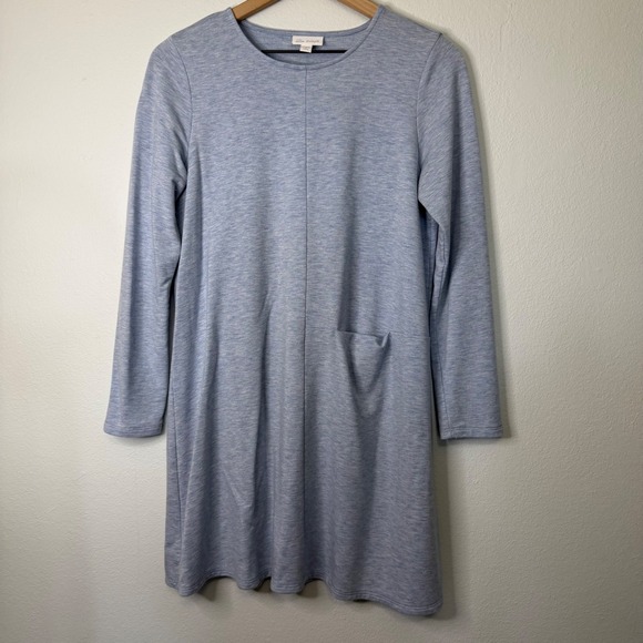 J. Jill Dresses & Skirts - Pure Jill J. Jill - Luxe Tencel Knit Jersey Dress Heathered Baby Blue Petite S